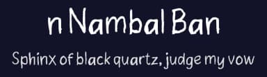 n Nambal Ban by wepfont.com — Script Handwritten Font — thumbnail 2