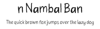 n Nambal Ban by wepfont.com — Script Handwritten Font — thumbnail 1
