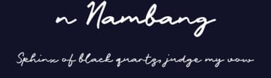 n Nambang by wepfont.com — Script Handwritten Font — thumbnail 2