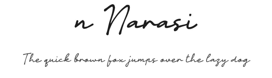 n Narasi by wepfont.com — Script Handwritten Font