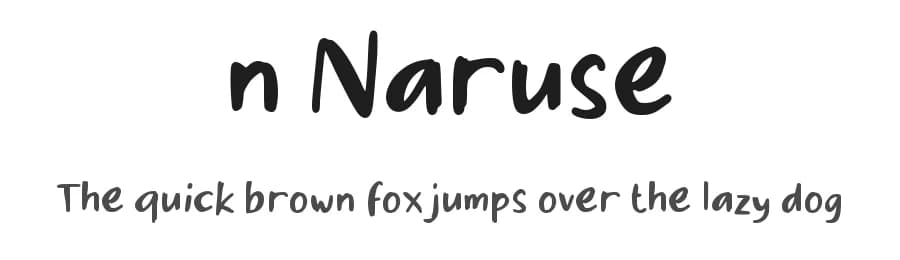 n Naruse by wepfont.com — Script Handwritten Font