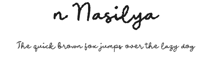 n Nasilya by wepfont.com — Script Handwritten Font