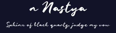 n Nastya by wepfont.com — Script Handwritten Font — thumbnail 2