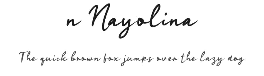 n Nayolina by wepfont.com — Script Handwritten Font