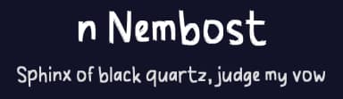 n Nembost by wepfont.com — Script Handwritten Font — thumbnail 2