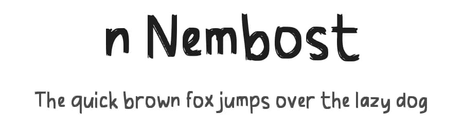 n Nembost by wepfont.com — Script Handwritten Font