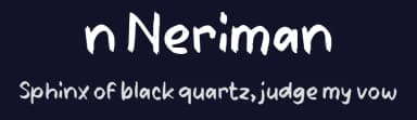 n Neriman by wepfont.com — Script Handwritten Font — thumbnail 2