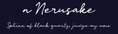 n Nerusake by wepfont.com — Script Handwritten Font — thumbnail 2