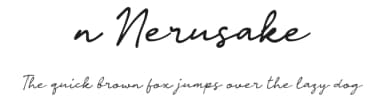 n Nerusake by wepfont.com — Script Handwritten Font — thumbnail 1