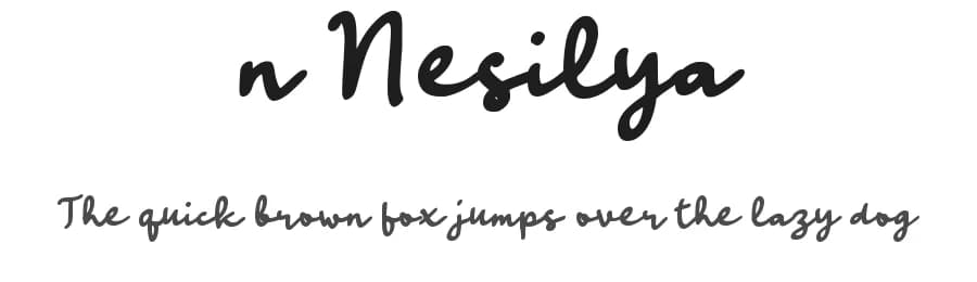 n Nesilya by wepfont.com — Script Handwritten Font