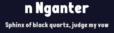 n Nganter by wepfont.com — Sans Serif Font — thumbnail 2