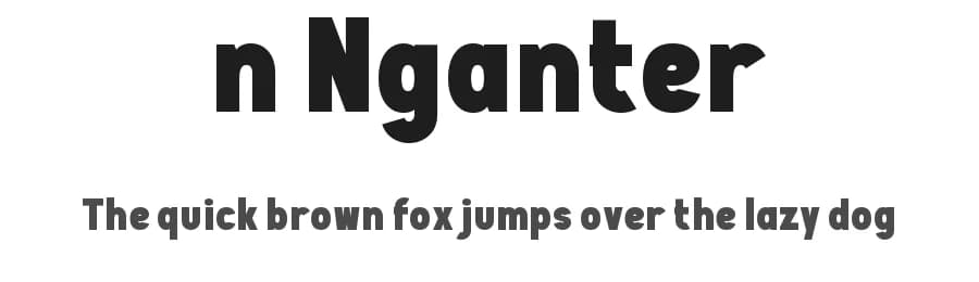 n Nganter by wepfont.com — Sans Serif Font