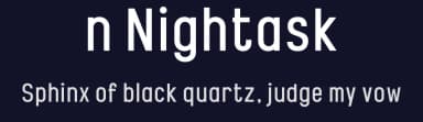n Nightask by wepfont.com — Sans Serif Font — thumbnail 2