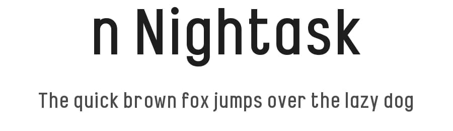 n Nightask by wepfont.com — Sans Serif Font