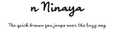 n Ninaya by wepfont.com — Script Handwritten Font — thumbnail 1