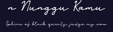n Nunggu Kamu by wepfont.com — Script Handwritten Font — thumbnail 2