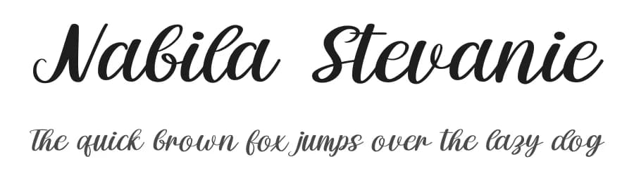 Nabila Stevanie by Graphix Line Studio — Script Handwritten Font