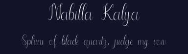 Nabilla Kalya by Alfin Ridhowi — Script Handwritten Font — thumbnail 2