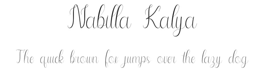 Nabilla Kalya by Alfin Ridhowi — Script Handwritten Font