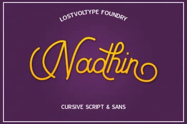 Nadhin Font by LostvolType — Script Handwritten Font — thumbnail 1