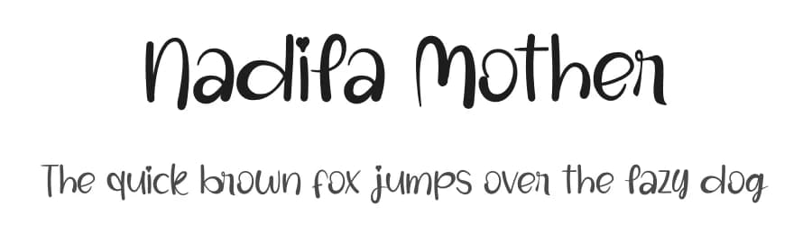 Nadila Mother by Kateeng Ciu — Script Handwritten Font
