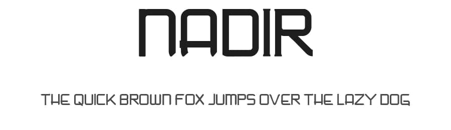 Nadir by Meghan Johnson — Sans Serif Font