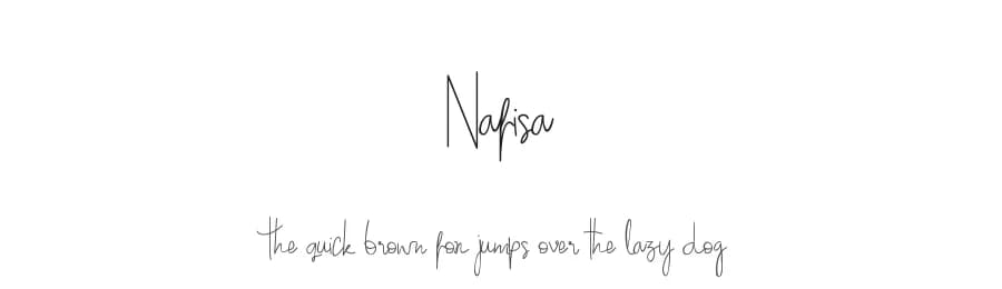 Nafisa by Mr Ginanto — Script Handwritten Font