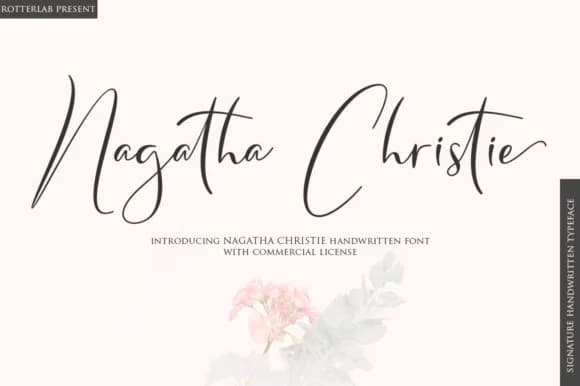 Nagatha Christie Font by rotterlabstudio — Script Handwritten Font