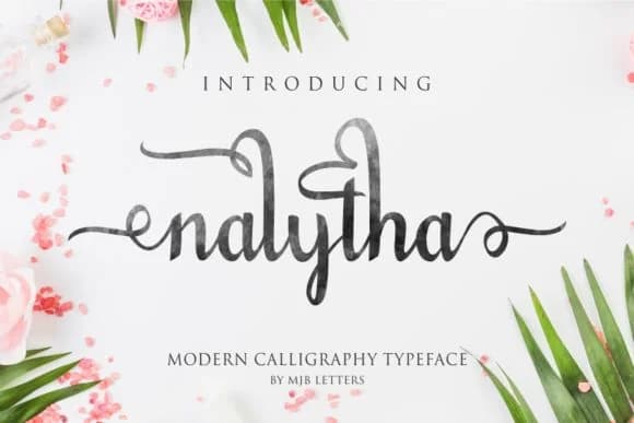 Nalytha Script Font by MJB Letters — Script Handwritten Font