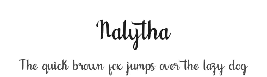 Nalytha by MJB Letters — Script Handwritten Font