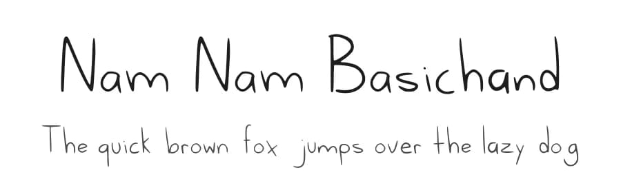 Nam Nam Basichand by Almen6ra — Script Handwritten Font