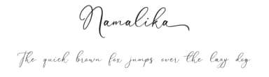 Namalika by Måns Grebäck — Script Handwritten Font — thumbnail 1