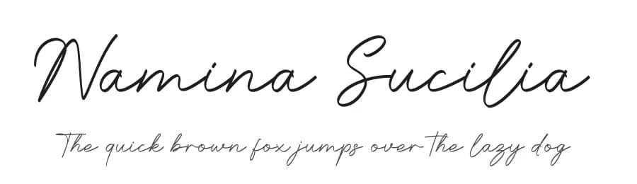 Namina Sucilia by Typeline Studio — Script Handwritten Font
