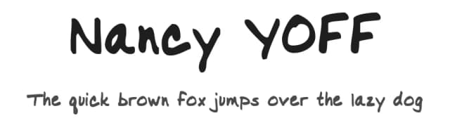 Nancy YOFF by Your Own Font — Script Handwritten Font