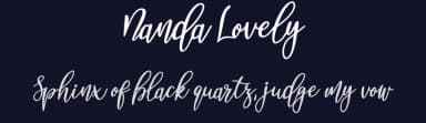 Nanda Lovely by Bongkeng Art Studio — Script Handwritten Font — thumbnail 2