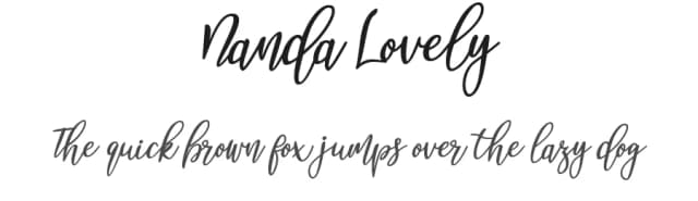 Nanda Lovely by Bongkeng Art Studio — Script Handwritten Font