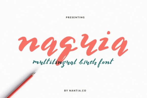 Naquia Font by nantia — Script Handwritten Font
