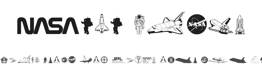 NASA Dings by Iconian Fonts — Dingbats Font