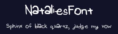 NataliesFont by Natalie Hooi — Script Handwritten Font — thumbnail 2