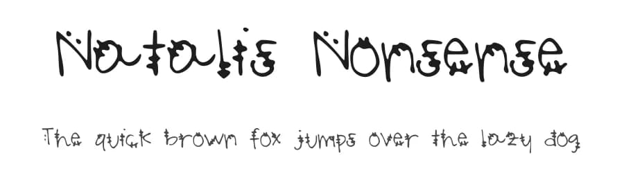 Natalis Nonsense by Natali Hall — Script Handwritten Font — preview 1