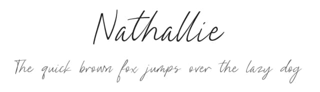 Nathallie by Tegaki Script — Script Handwritten Font