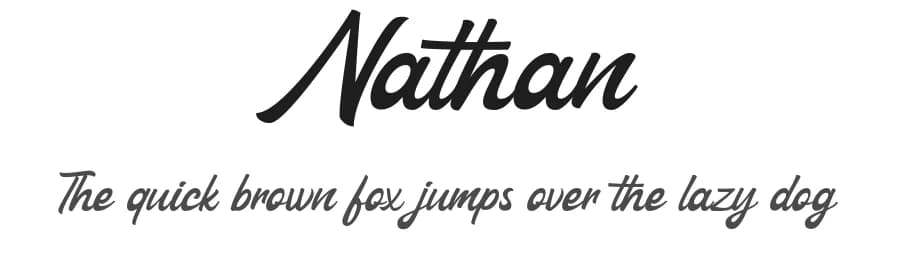 Nathan by Vultype — Script Handwritten Font