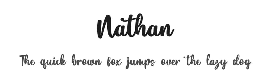 Nathan by Revo Farisky — Script Handwritten Font