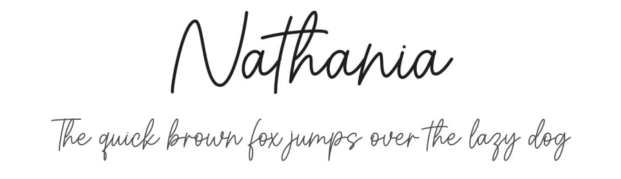 Nathania by Graphix Line Studio — Script Handwritten Font