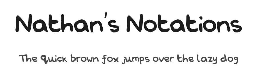 Nathan's Notations by Nathan Heath — Script Handwritten Font