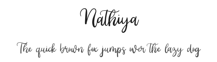 Nathiya by ReyreyBlue — Script Handwritten Font