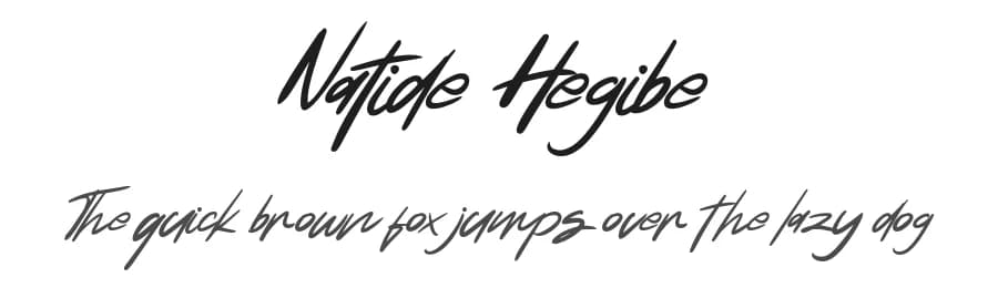 Natide Hegibe by Vunira Design — Script Handwritten Font