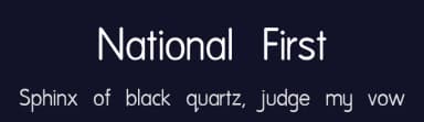 National First by Roger White — Sans Serif Font — thumbnail 2