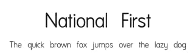 National First by Roger White — Sans Serif Font — thumbnail 1