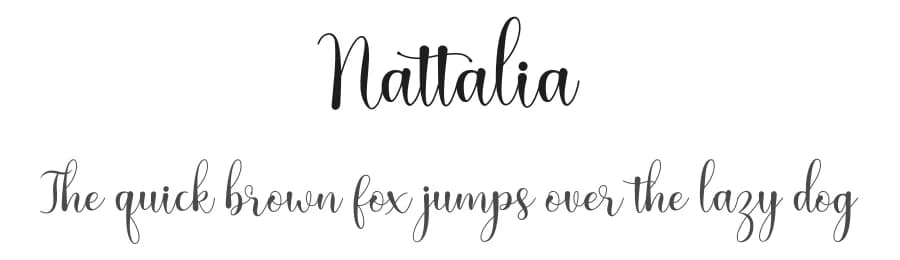 Nattalia by Fanastudio — Script Handwritten Font
